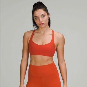 Orange Lululemon Free to Be Wild Sports Bra size 2